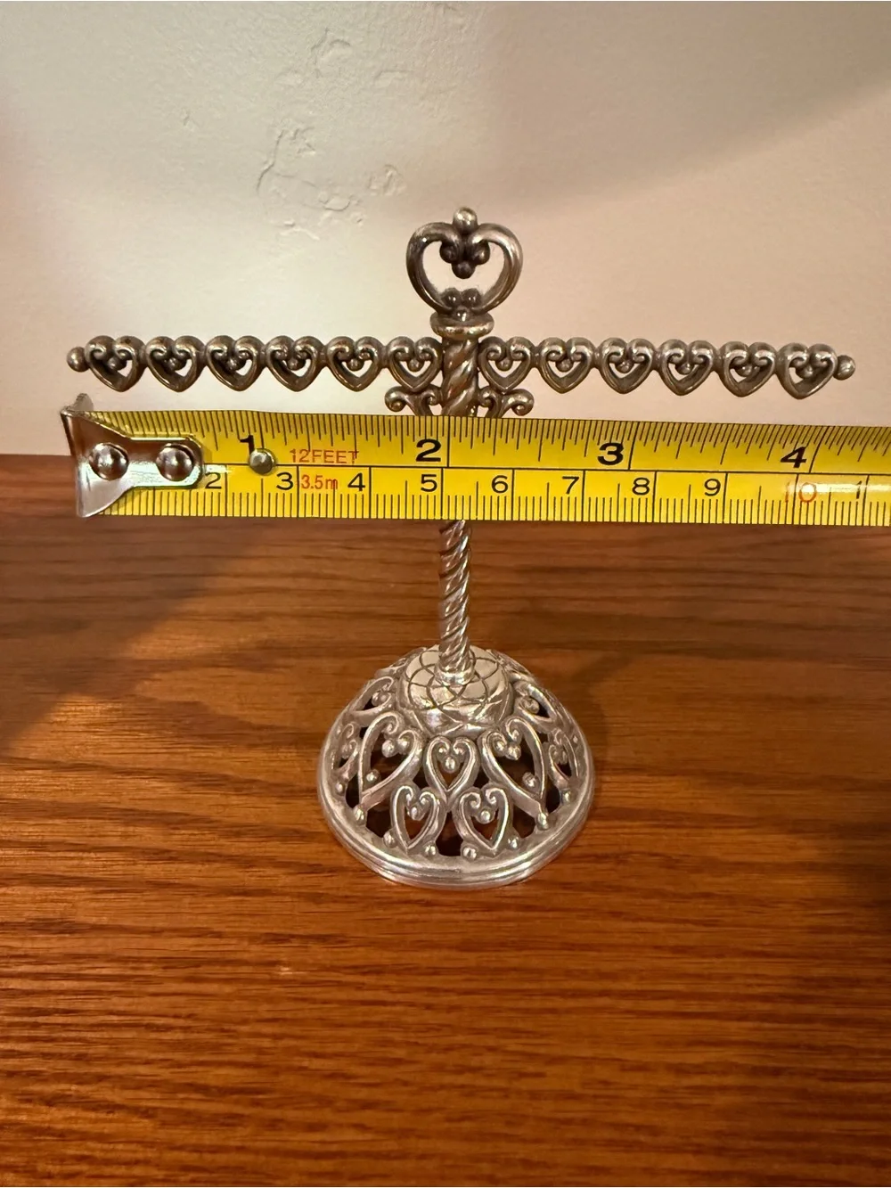 Brighton Silver tone Heart Motif Jewelry Stand  Earring Holder